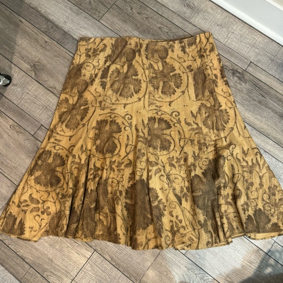 Ralph Lauren Dresses & Skirts - LRL Ralph Lauren Linen Tone on Tone Floral Print Midi Skirt - 20W - NWT